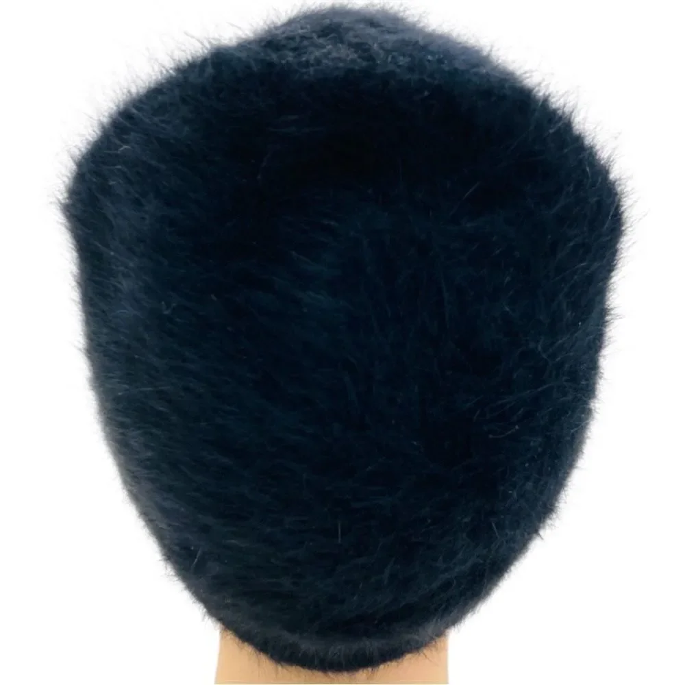 Rabbit Fur Blend Elegant Black Winter Accessory Set NWOT